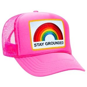 Aviator Nation pink “Stay grounded” hat